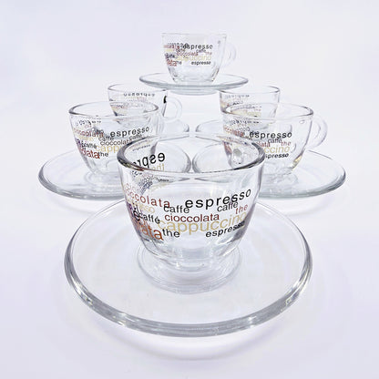 Tasses et sous-tasses Cioccolata (2x6 pièces)