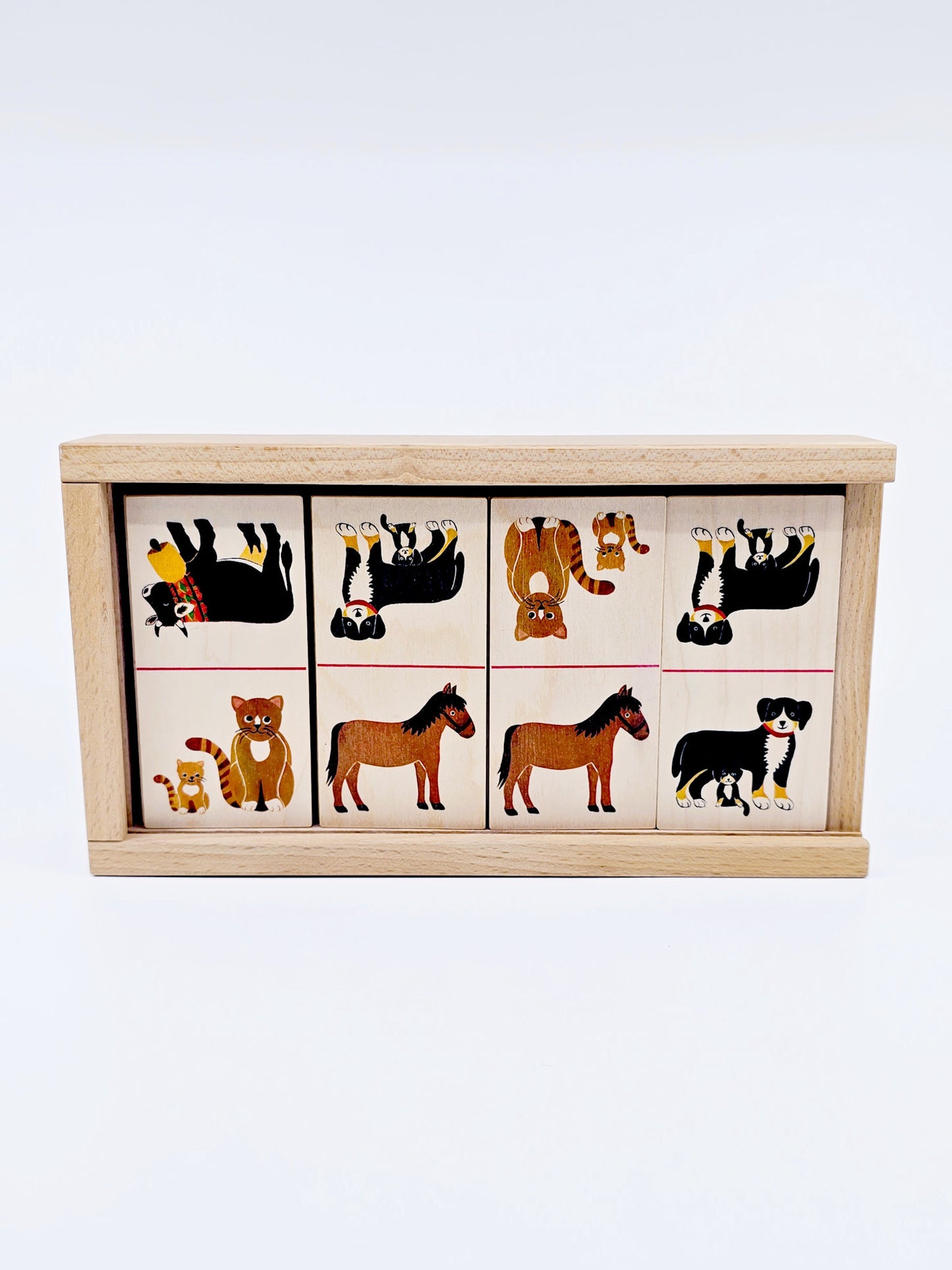 Jeu de domino en bois – Animaux