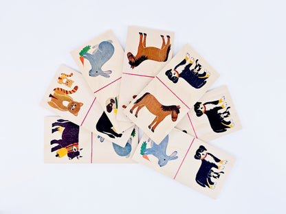 Jeu de domino en bois – Animaux