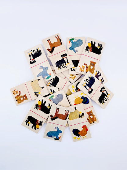 Jeu de domino en bois – Animaux