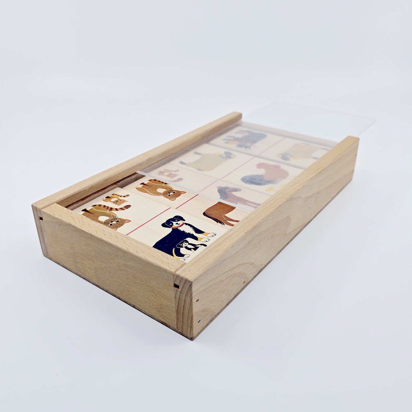 Jeu de domino en bois – Animaux