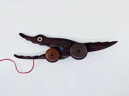 Léo le croco en bois à promener