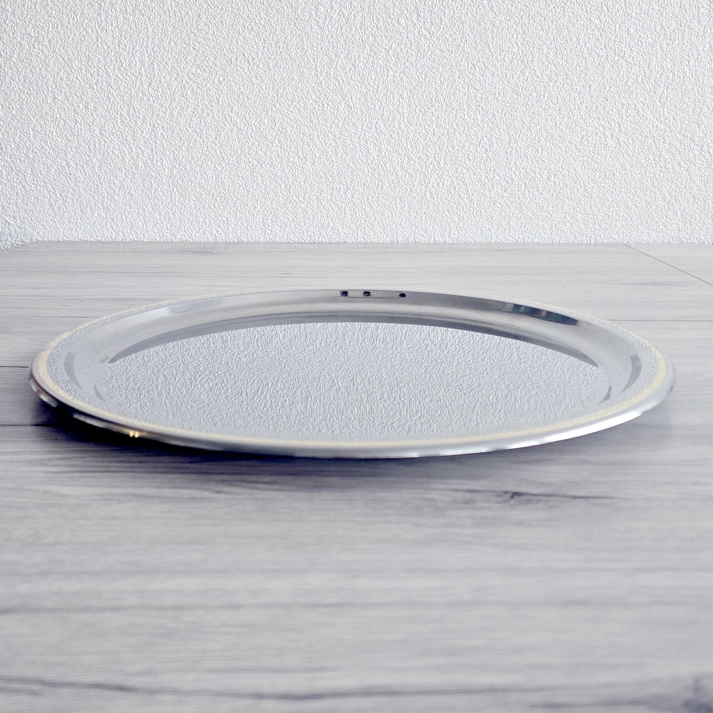 Trio de plats de service en inox
