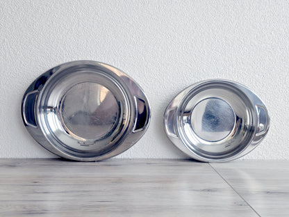 Duo de plats de service en inox