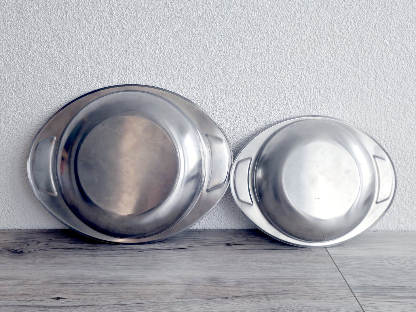 Duo de plats de service en inox