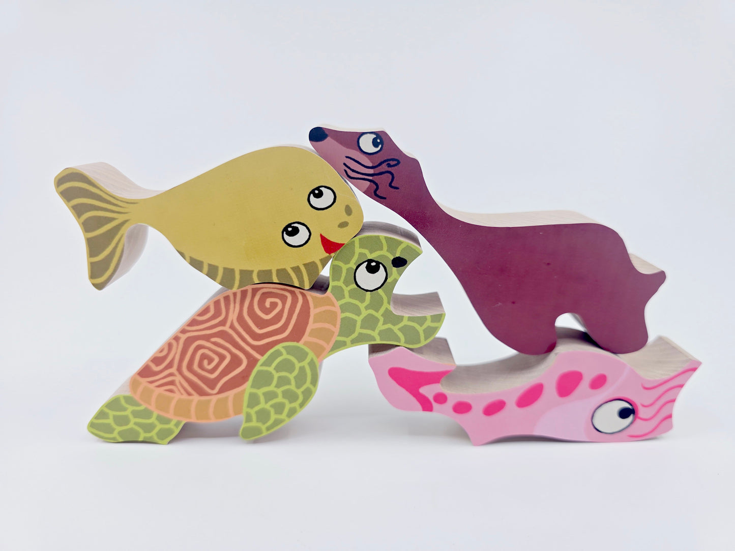 Puzzle/casse-tête en bois - Les animaux marins de JURA France