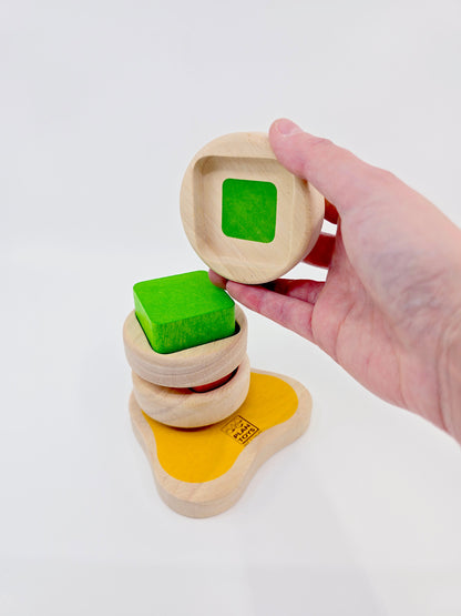 Clown à empiler en bois