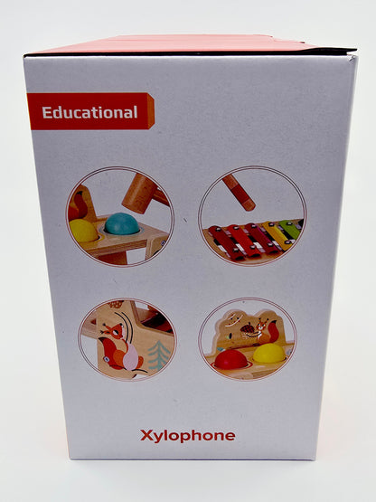 Jouet musical en bois – Xylophone & jeu à marteler