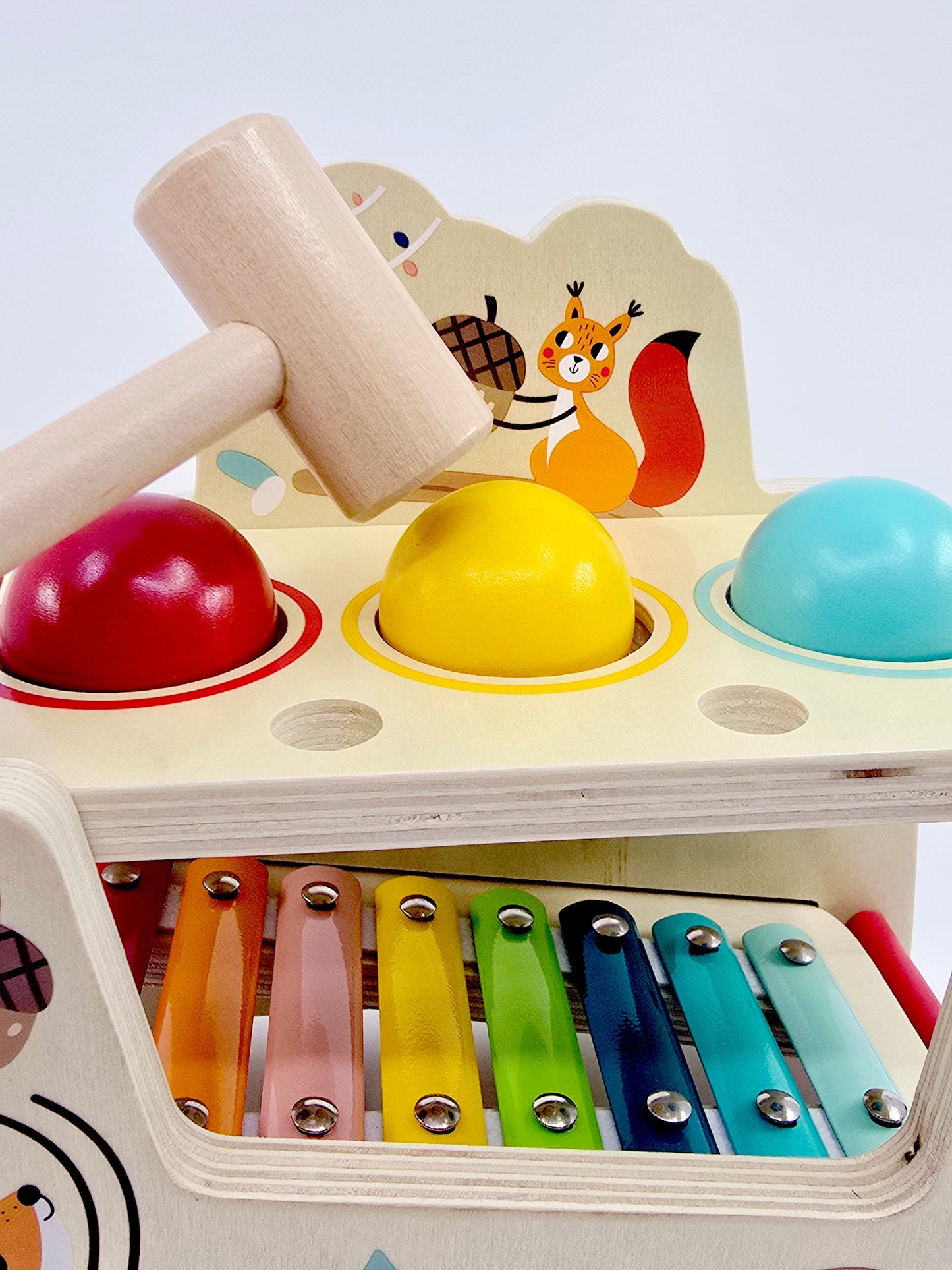 Jouet musical en bois – Xylophone & jeu à marteler