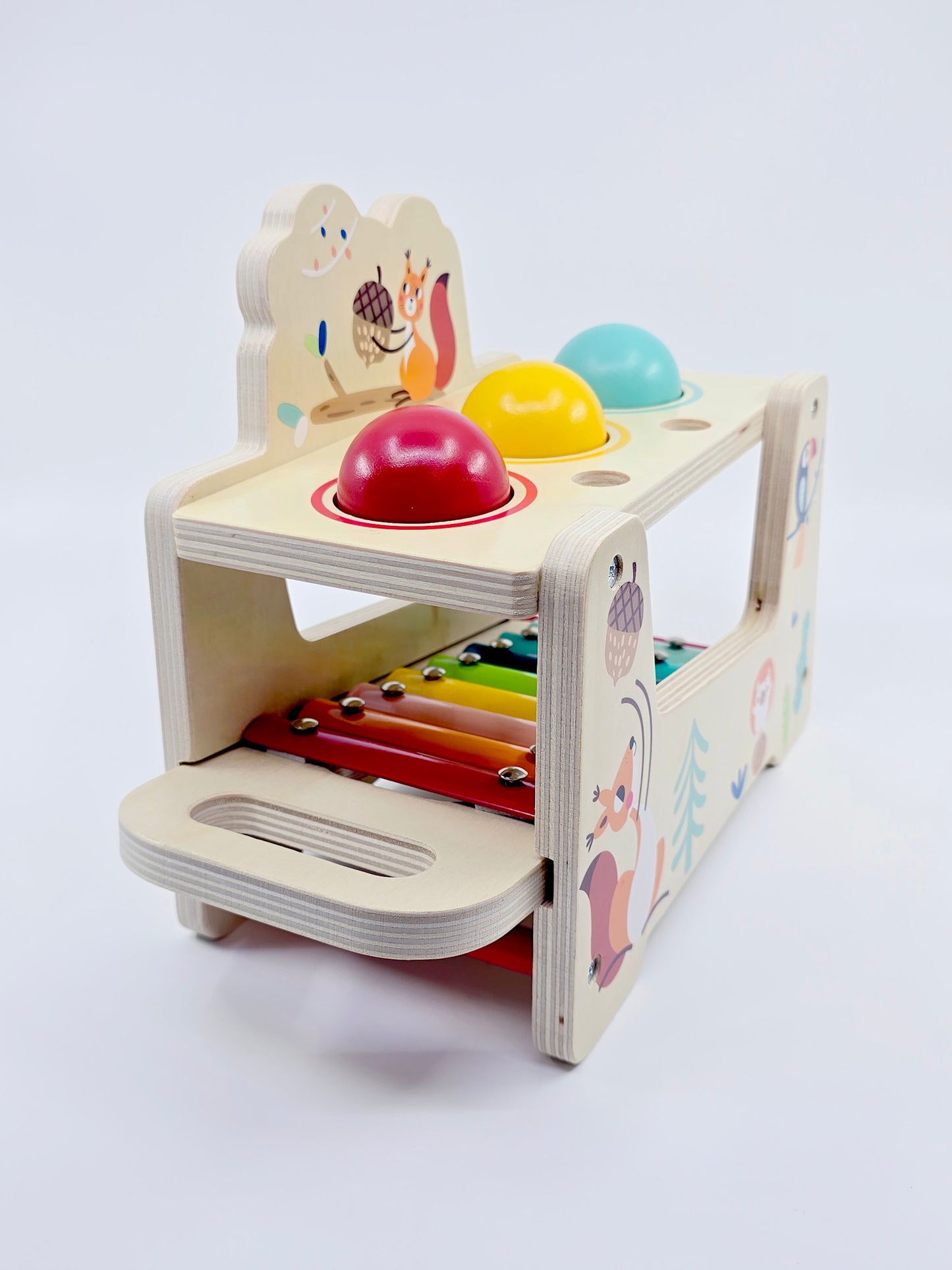 Jouet musical en bois – Xylophone & jeu à marteler