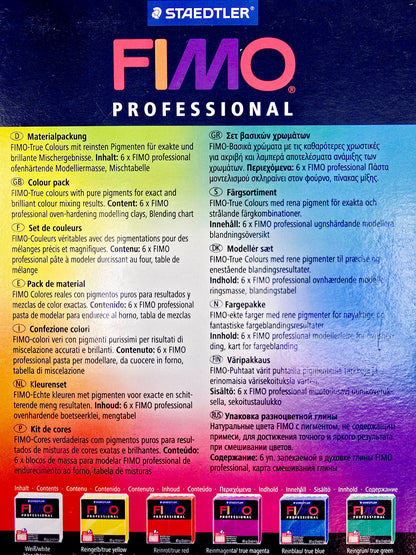 FIMO Professional True Colours STAEDTLER – Coffret de 6 couleurs