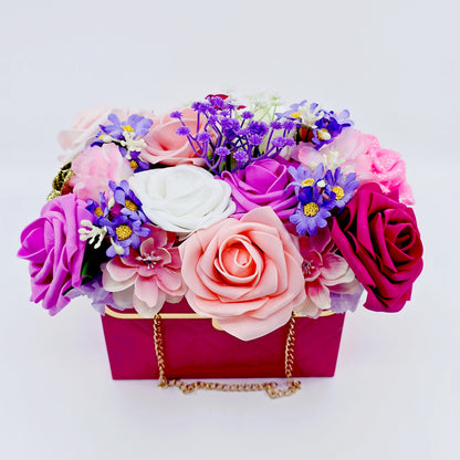 Boîte‑sac fleuri – Roselia