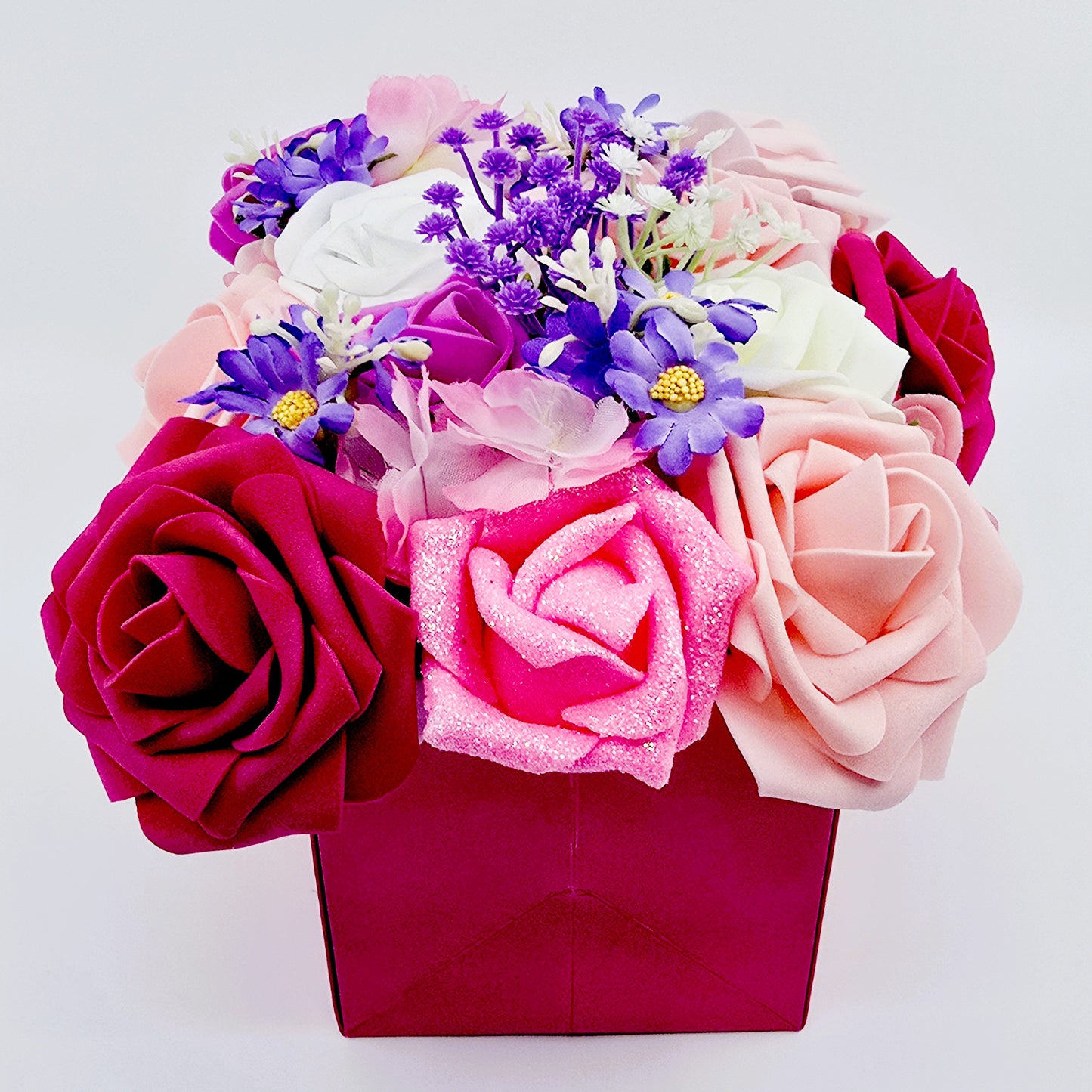 Boîte‑sac fleuri – Roselia