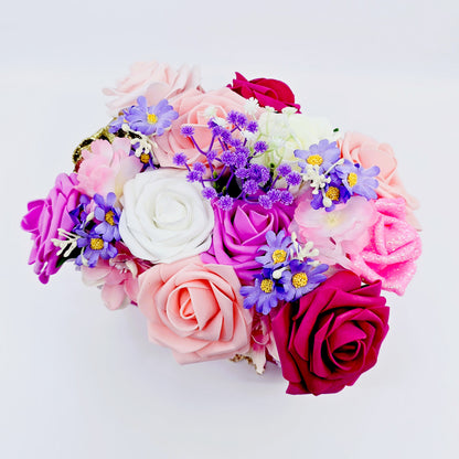 Boîte‑sac fleuri – Roselia