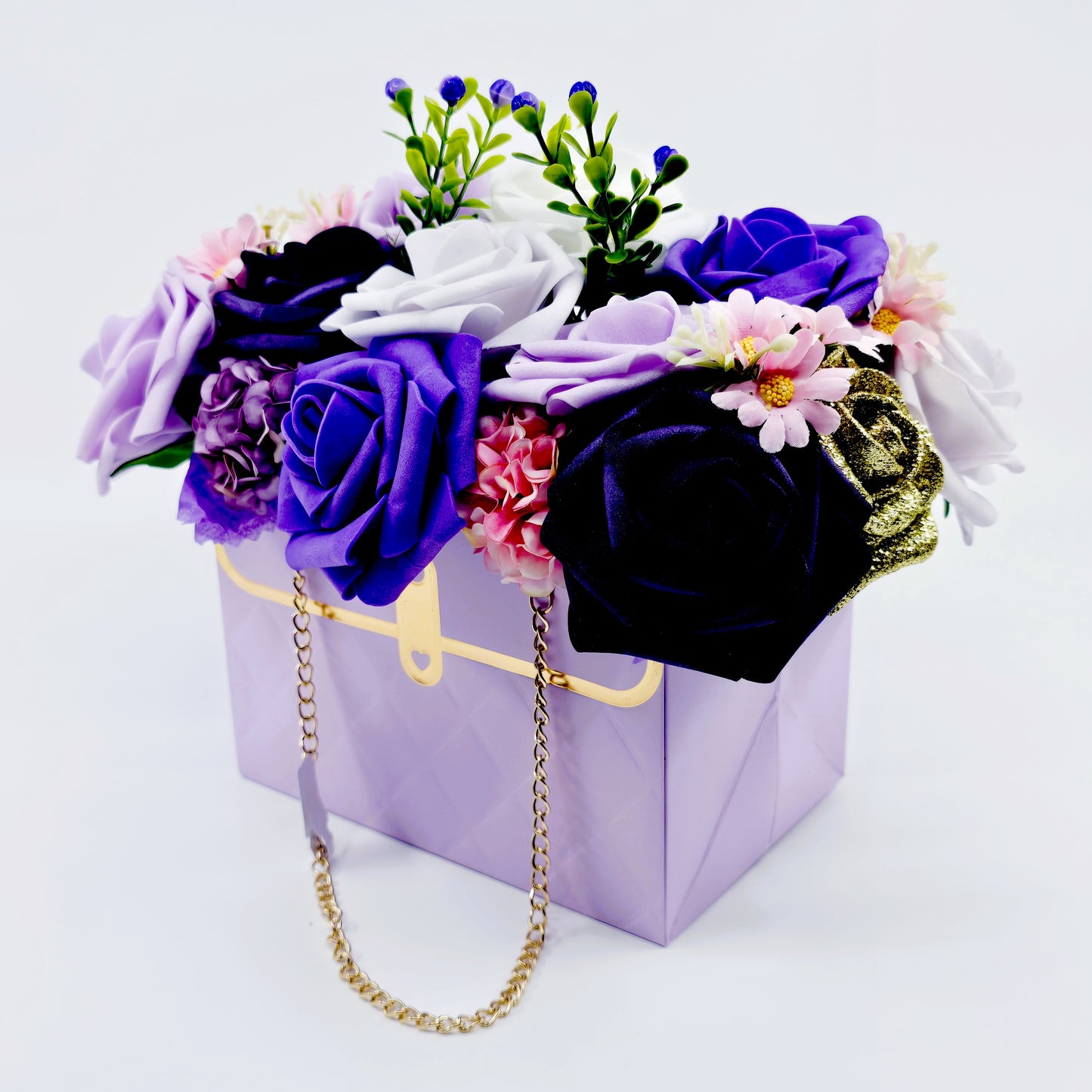 Boîte‑sac fleuri – Violetta