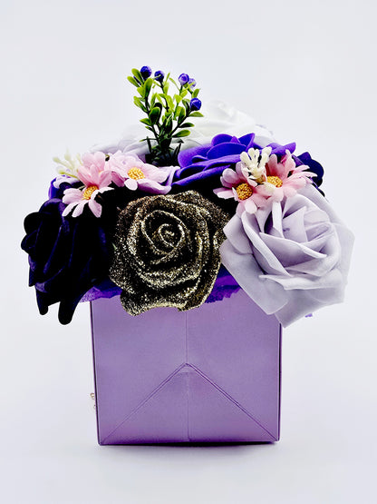 Boîte‑sac fleuri – Violetta