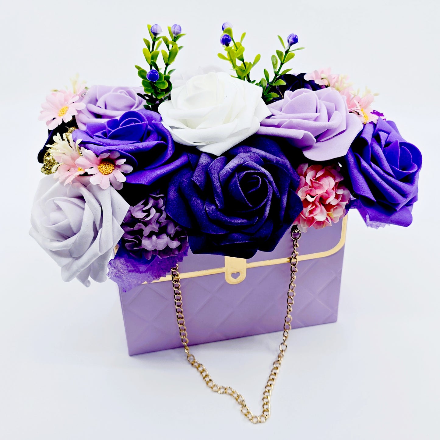 Boîte‑sac fleuri – Violetta