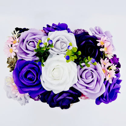 Boîte‑sac fleuri – Violetta