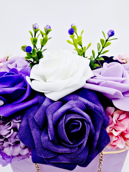 Boîte‑sac fleuri – Violetta