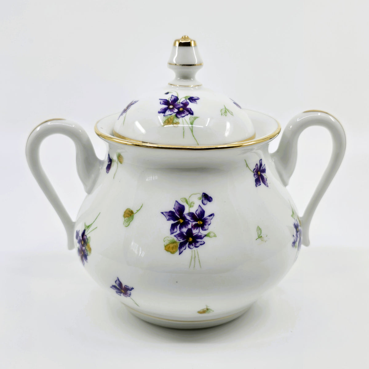 Service ancien en porcelaine fleurie – 41 pièces