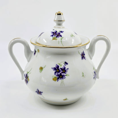 Service ancien en porcelaine fleurie – 41 pièces