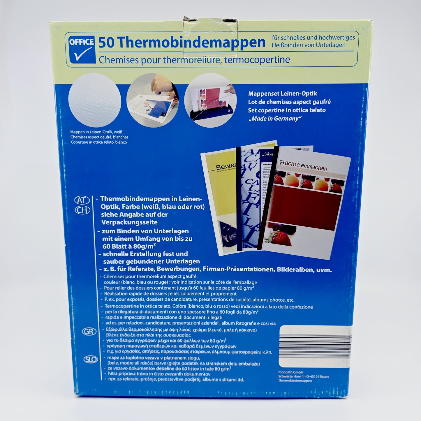 Chemises pour thermoreliure bleues 3 mm (46 pièces)