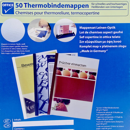 Chemises pour thermoreliure bleues 3 mm (46 pièces)