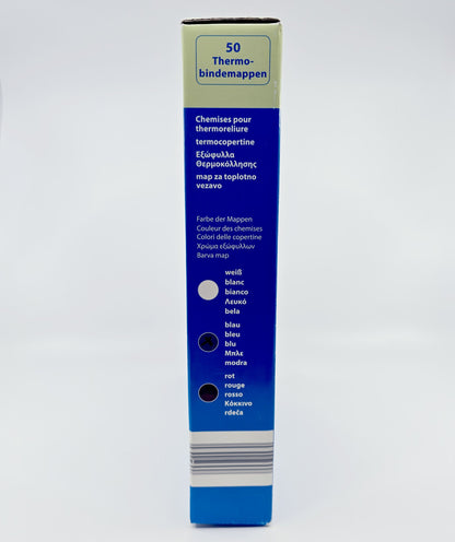 Chemises pour thermoreliure bleues 3 mm (46 pièces)