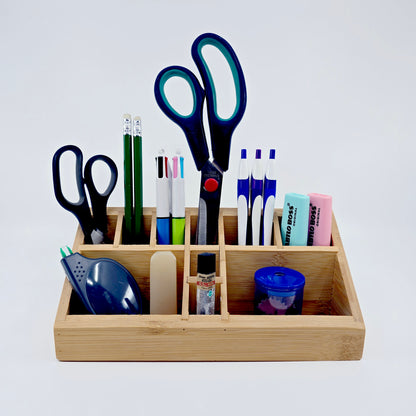 Organisateur de bureau en bambou