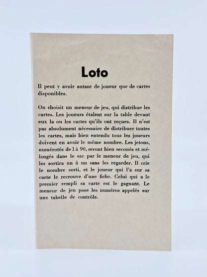 Loto vintage en bois