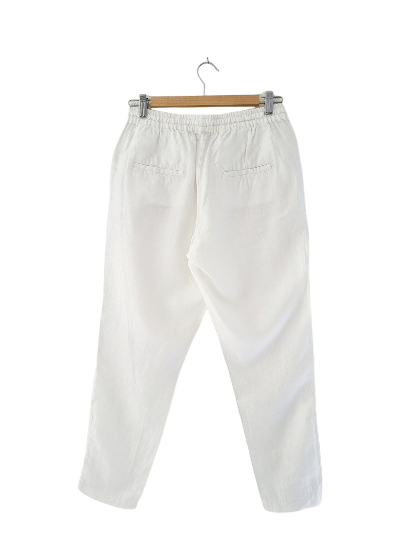 Pantalon jogger blanc en lin (EUR 40)