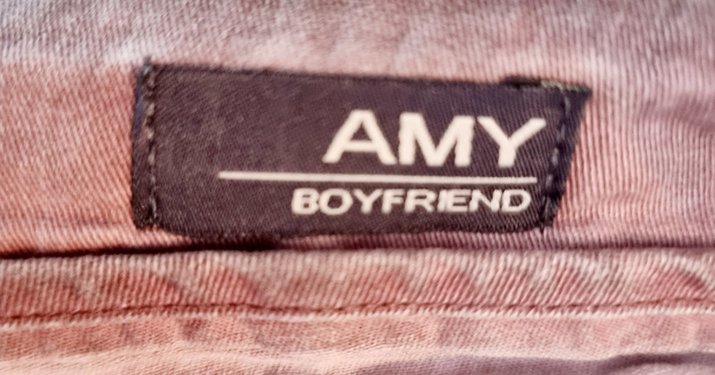 Pantalon boyfriend violet délavé (SIZE : M)