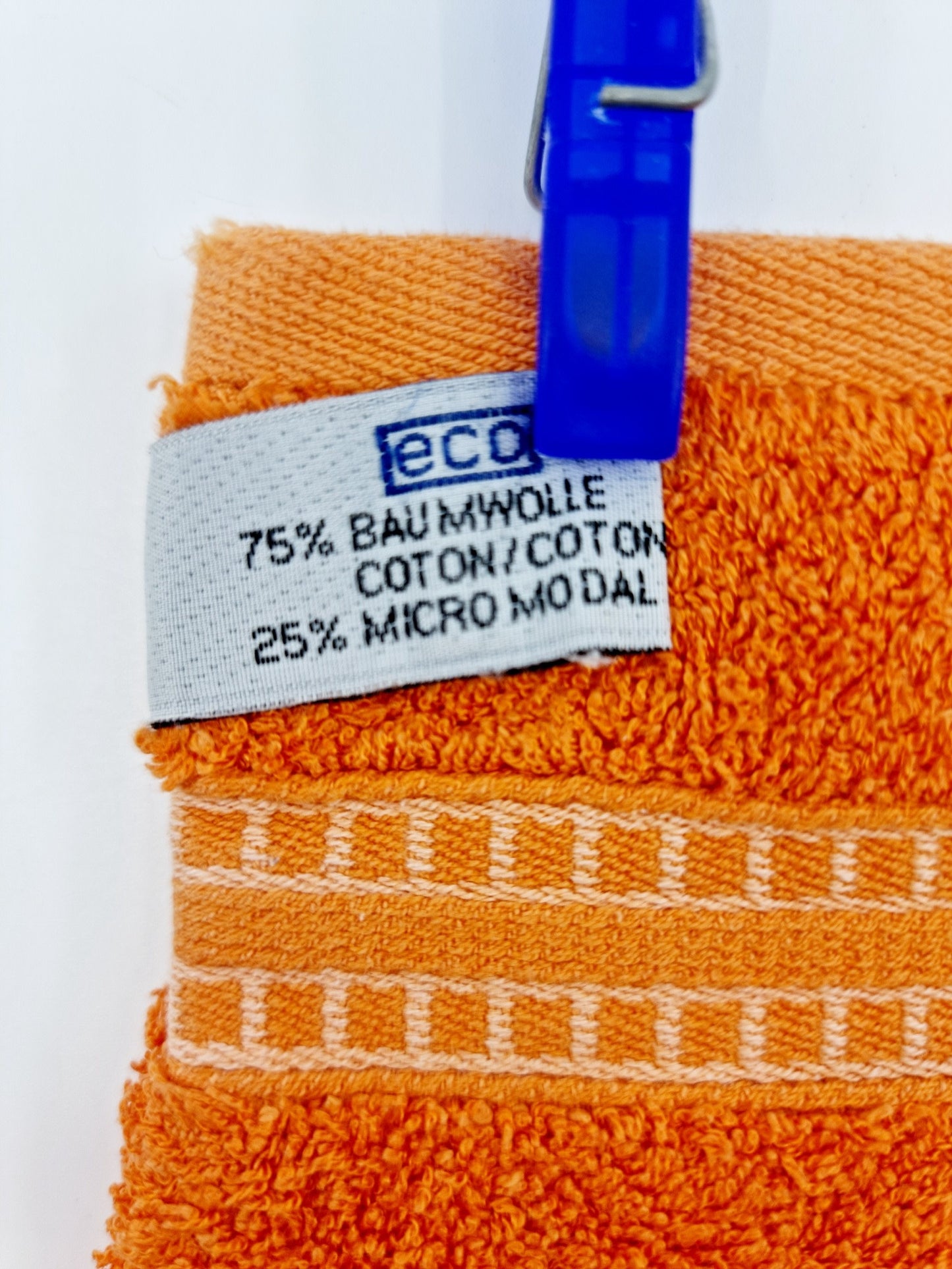 Gant de toilette orange (21 x 16 cm)