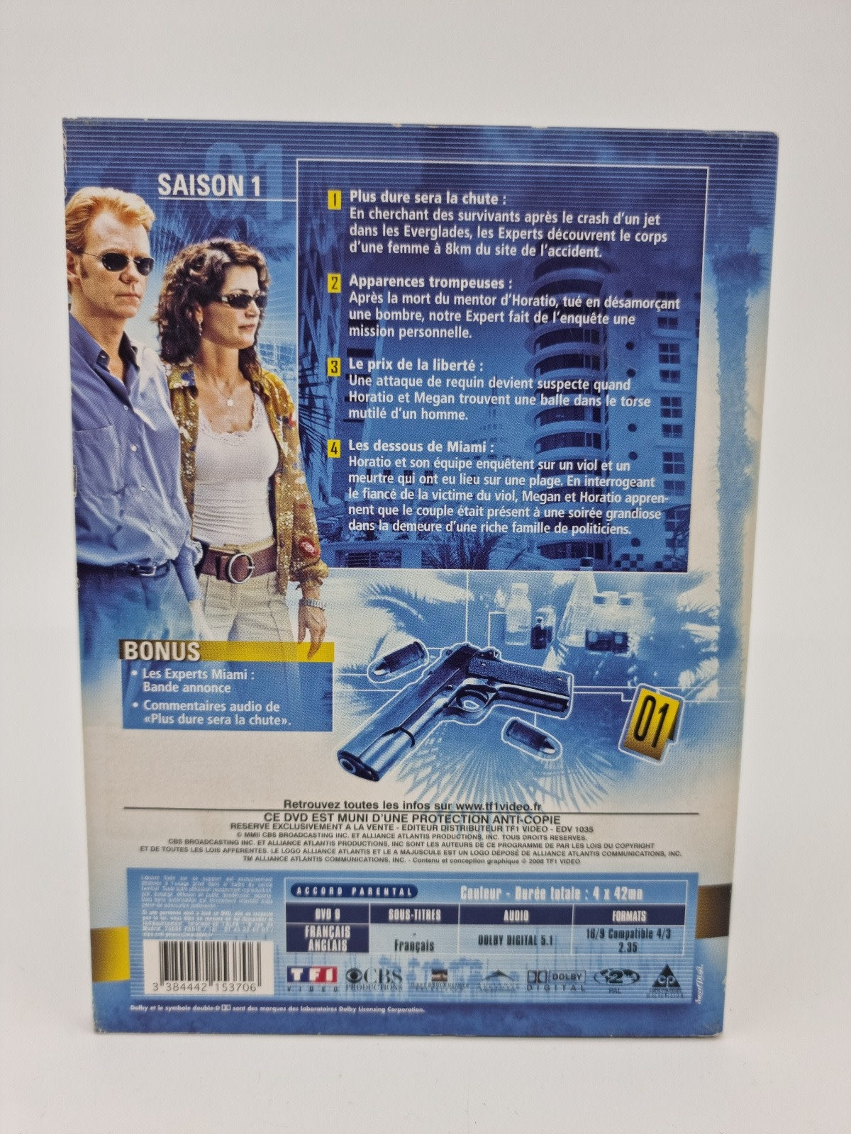 DVD - Série les experts MIAMI – Saison 1 épisodes 1 à 8