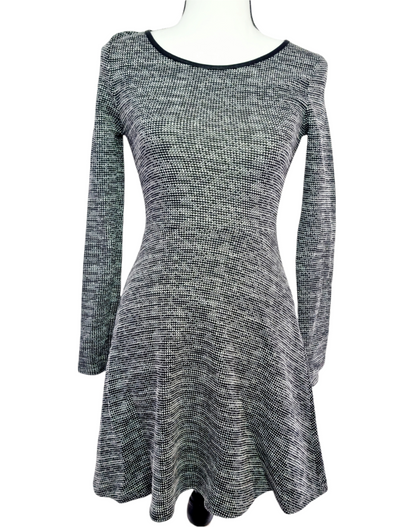 Robe grise chinée à manches longues (SIZE : XS)