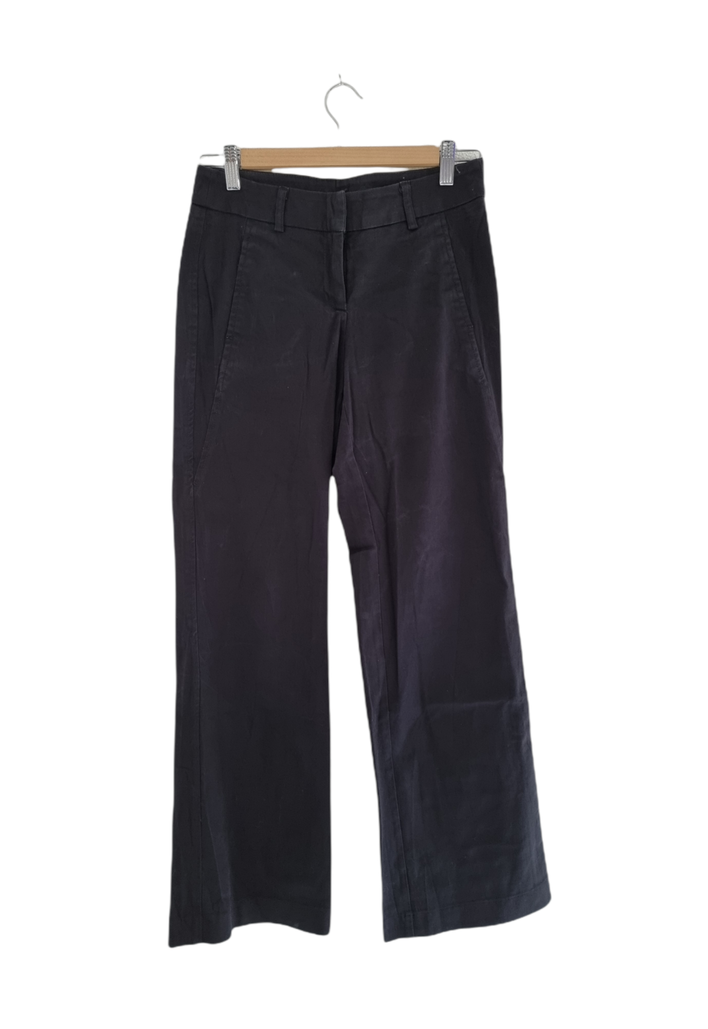 Pantalon large noir en coton (SIZE : F 38)