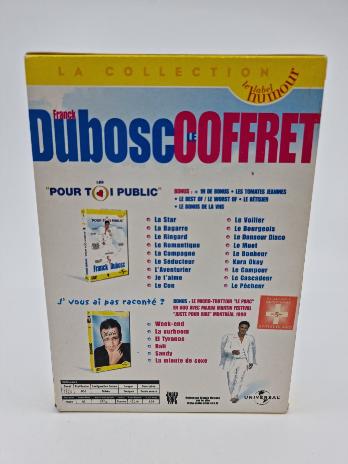 DVD - Franck Dubosc, Pour toi public & J’vous ai pas raconté