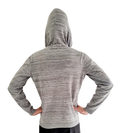 Pullover à capuche gis chiné (SIZE : M)