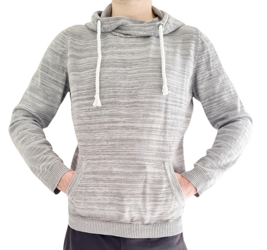 Pullover à capuche gis chiné (SIZE : M)