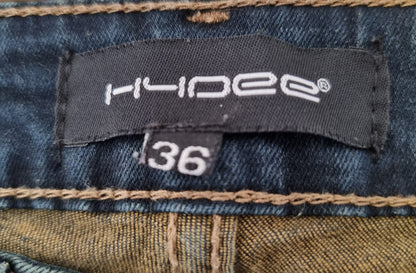 Jeans straight à strass (SIZE : 36)