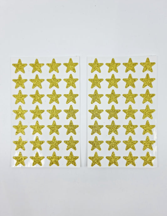 Stickers - étoiles dorées à paillettes