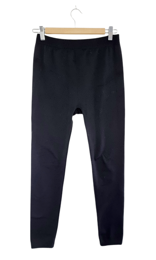Leggings noir avec relief épais (SIZE : L)