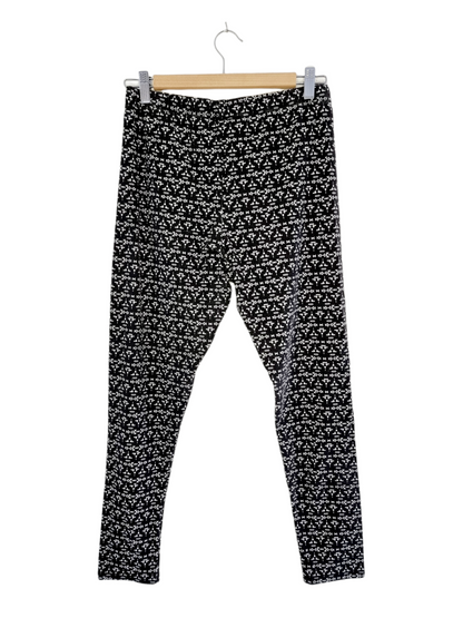 Leggings noir aux motifs blancs (SIZE : L)
