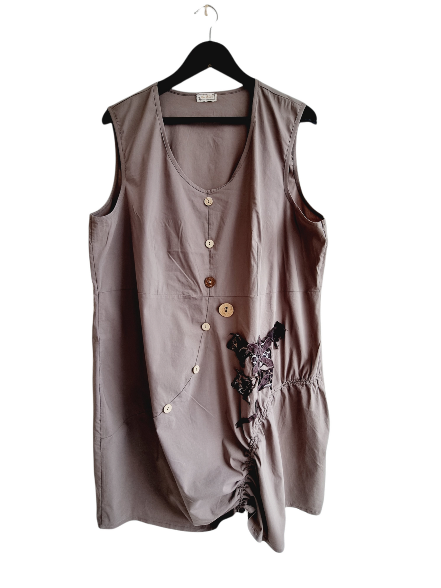 Robe légère aux boutons apparents & fleurs (SIZE : T5)