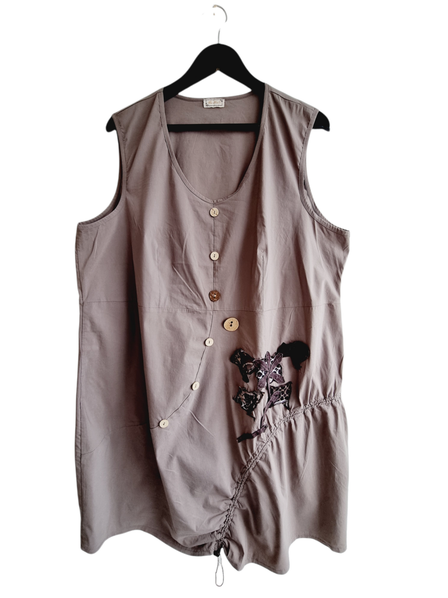 Robe légère aux boutons apparents & fleurs (SIZE : T5)