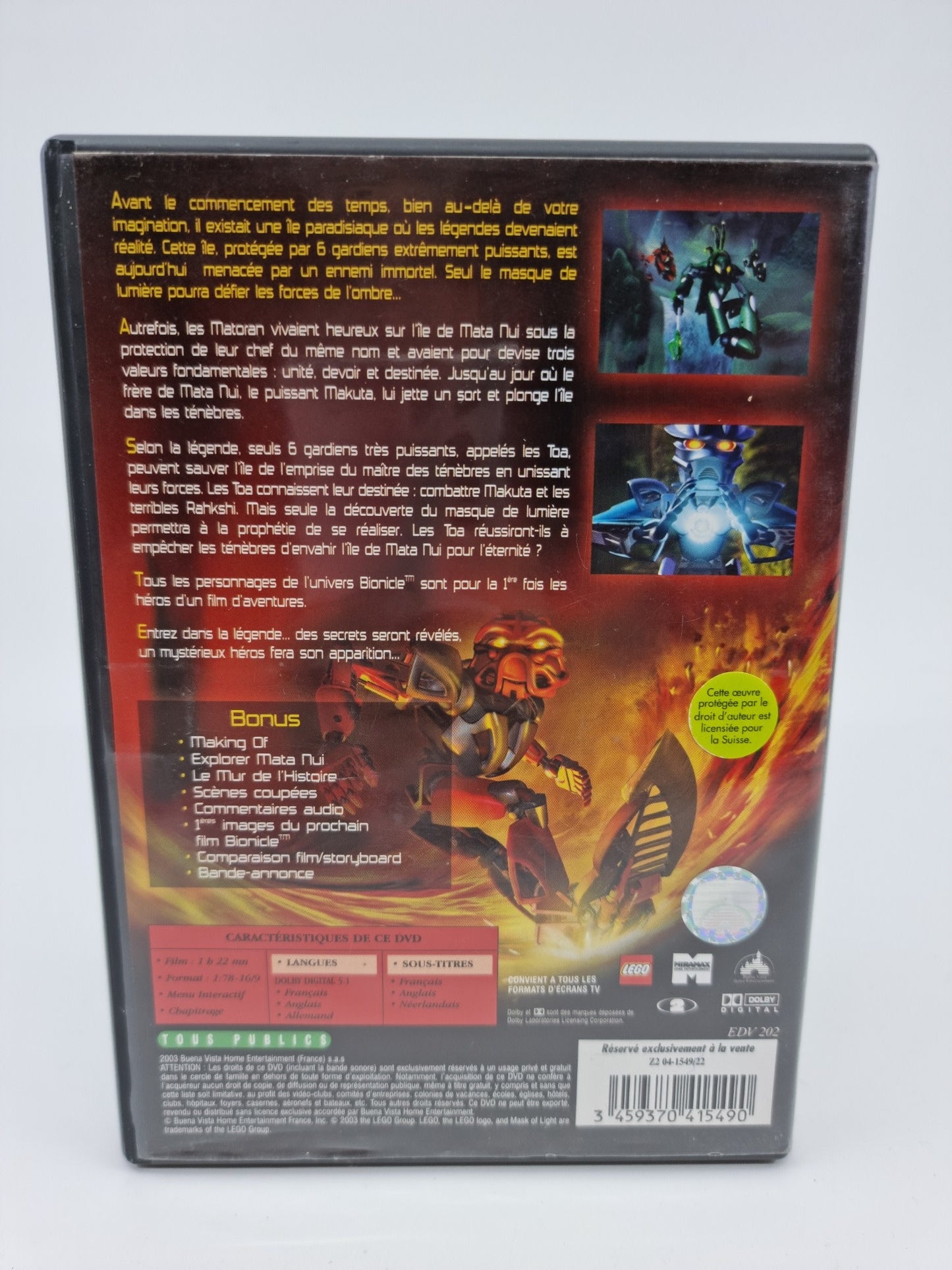 DVD - Bionicle, Le Masque de Lumière - Le film