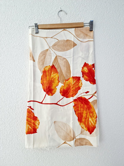 Housse de duvet 160 X 210 cm & taie d'oreiller 65 X 65 cm - feuilles oranges