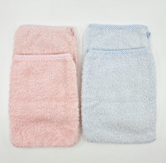 Gant de toilette Disney bleu & rose 20 X 15 cm  (4 pièces)