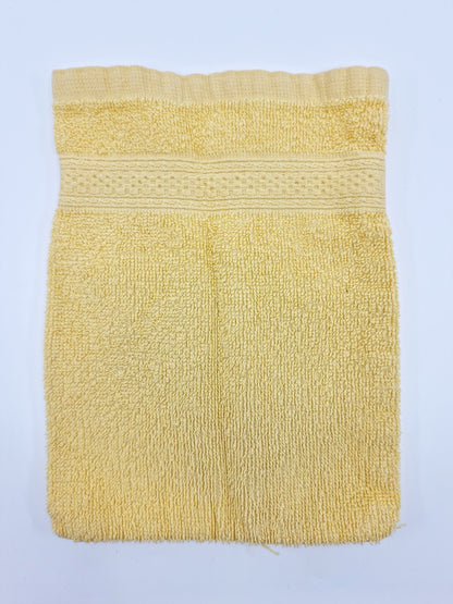 Gant de toilette jaune 19 x 14 cm (2 pièces)