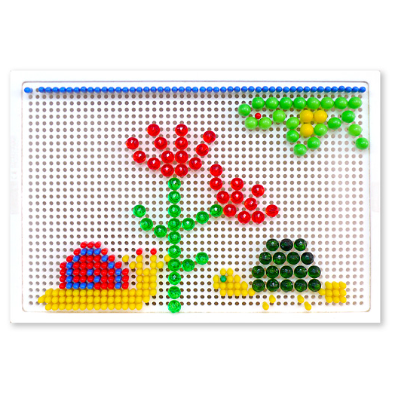 Tableau mosaïque avec picots de couleur